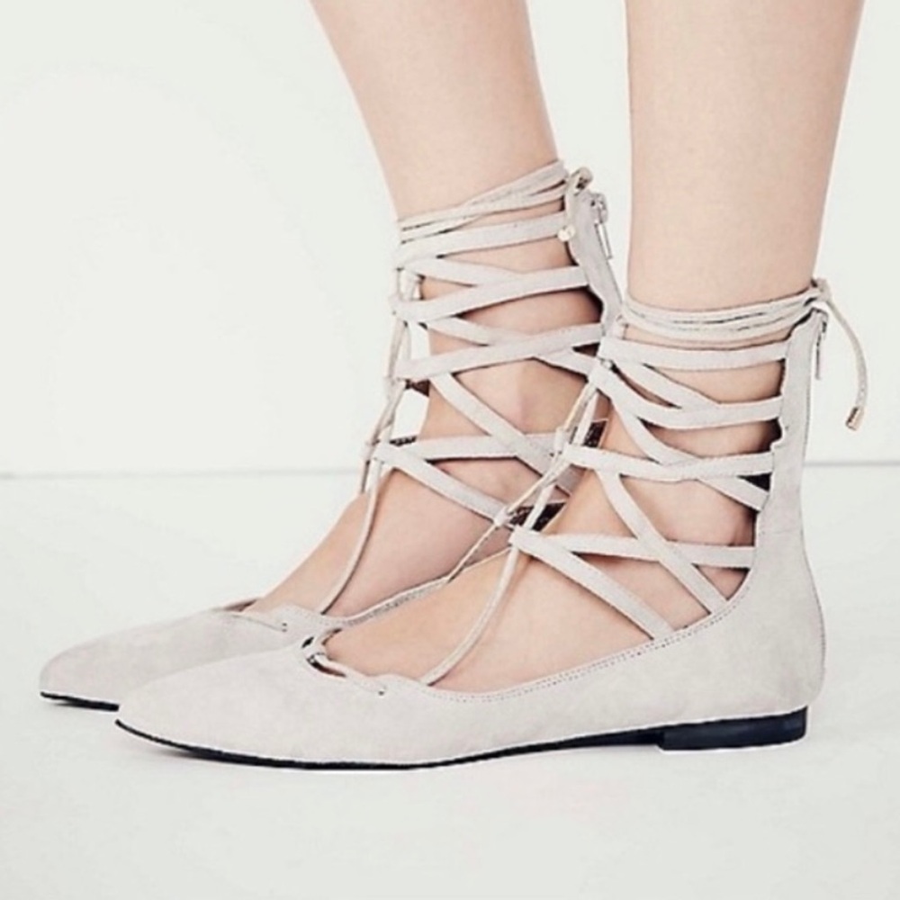 Jeffrey Campbell Zip Up Lace up flats